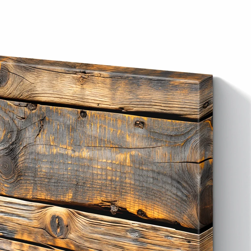 Metall Magnettafel - Rustikale Holzplanken