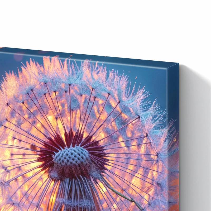 Metall Magnettafel - Pusteblume im Abendlicht