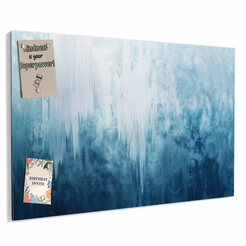 Metall Magnettafel - Gefrorener Wasserfall