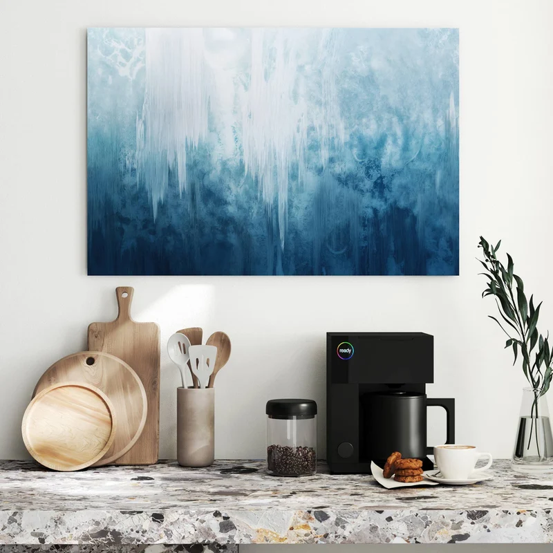 Metall Magnettafel - Gefrorener Wasserfall
