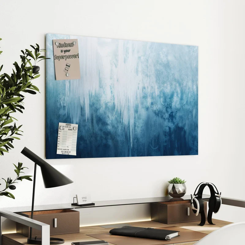 Metall Magnettafel - Gefrorener Wasserfall