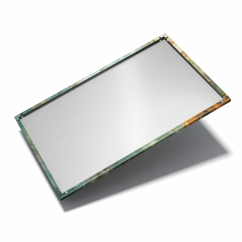 Metall Magnettafel - Türkise Patina mit Gold