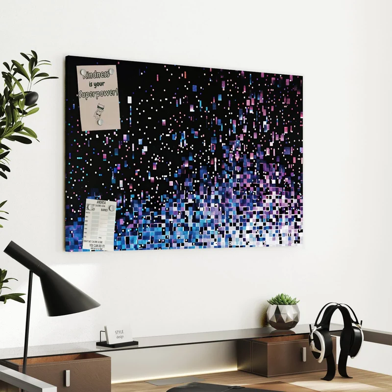 Metall Magnettafel - Pixelmuster