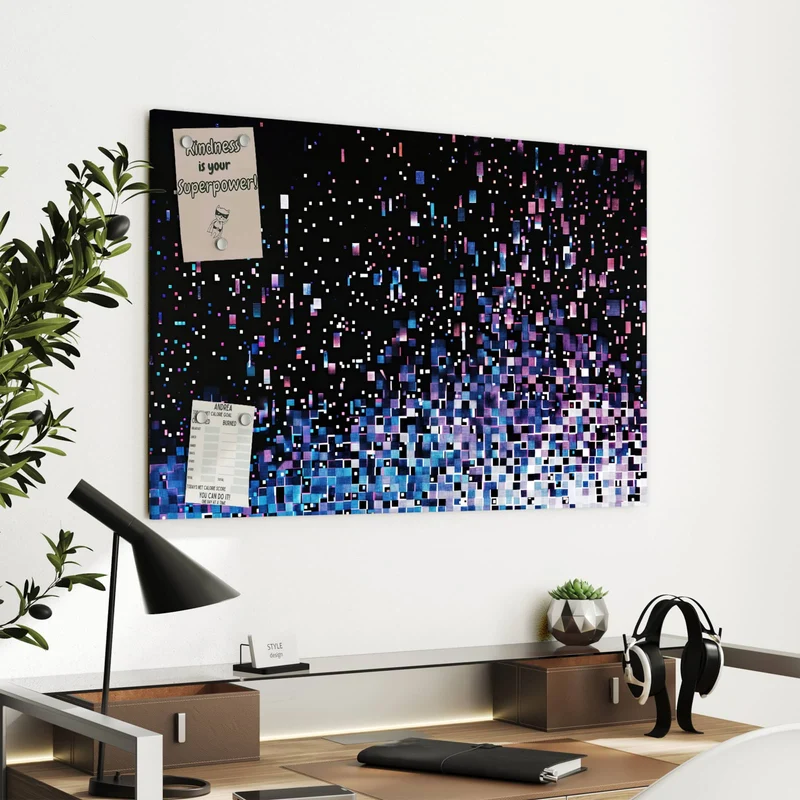Metall Magnettafel - Pixelmuster