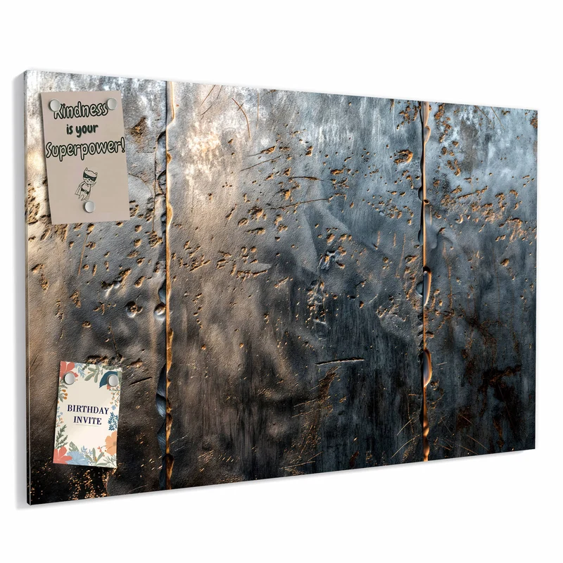 Metall Magnettafel - Rostige Stahlplatten