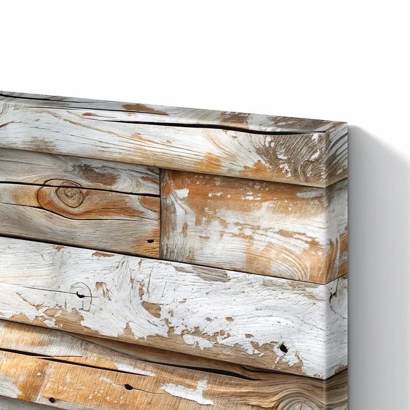 Metall Magnettafel - Gekalktes Altholz