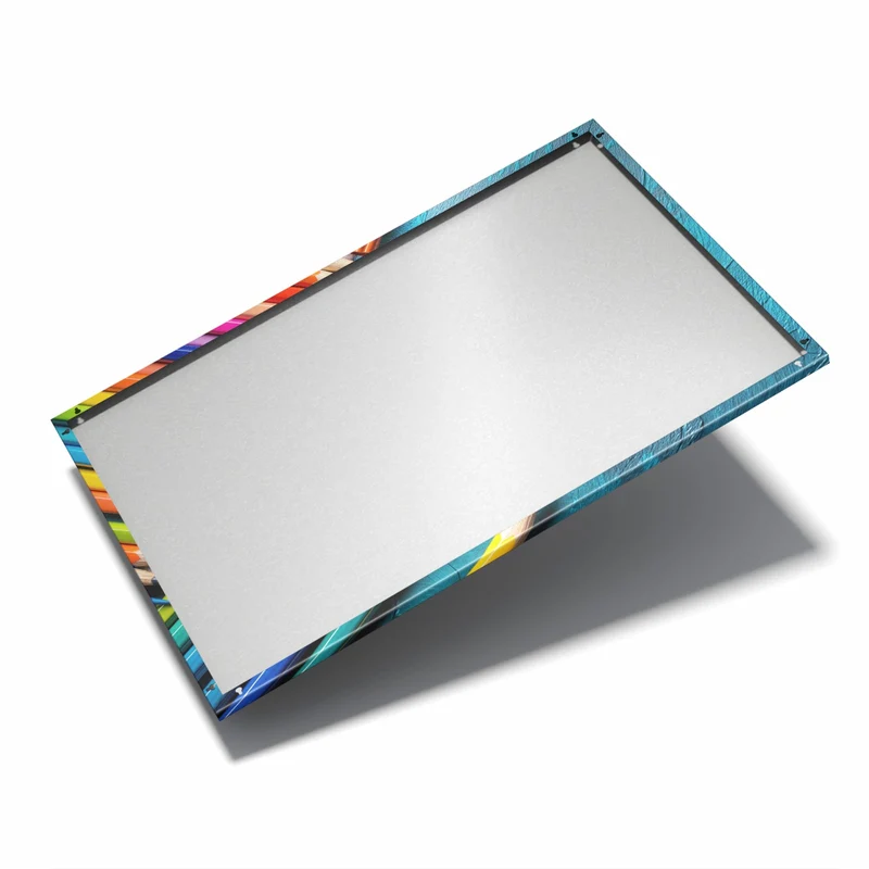 Metall Magnettafel - Buntstifte auf Türkis