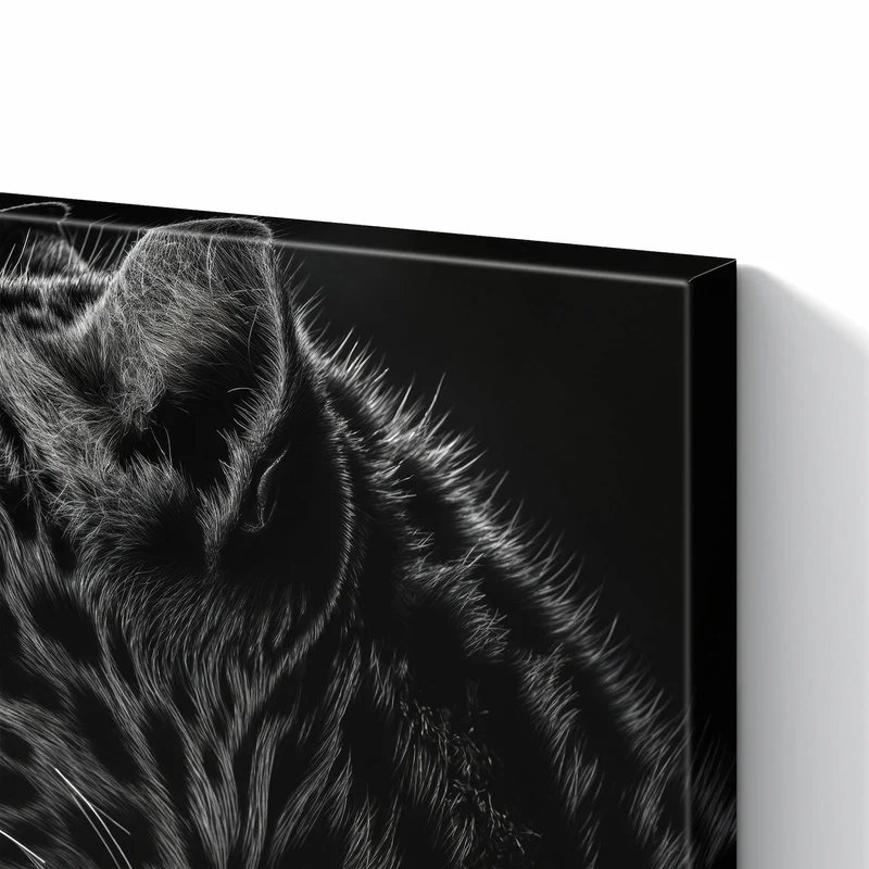 Metall Magnettafel - Leopard im Profil