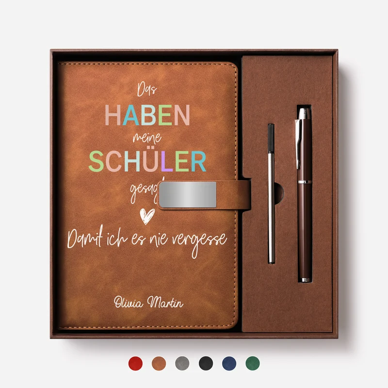 Das Haben Meine Schüler Gesagt Damit Ich Es Nie Vergesse - Personalisiertes Geschenk Lehrer | Notizbuch Mit Stift