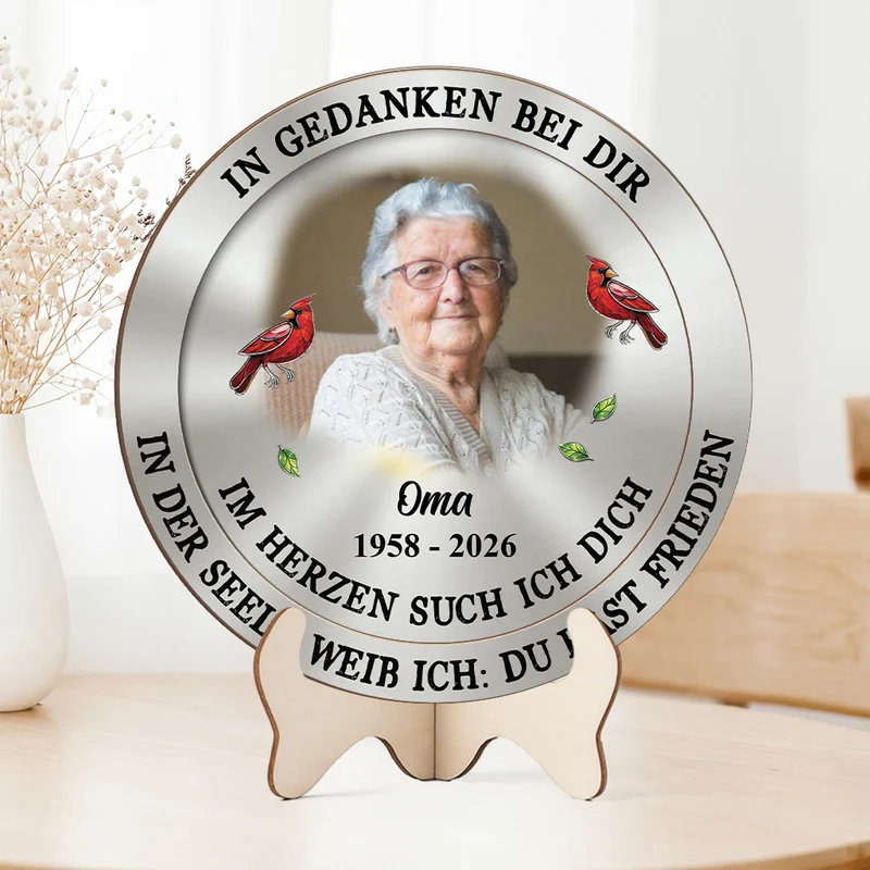 Du Hast Deinen Frieden Gefunden - Personalisierte Trauergeschenke | Holzaufsteller Opa Oma