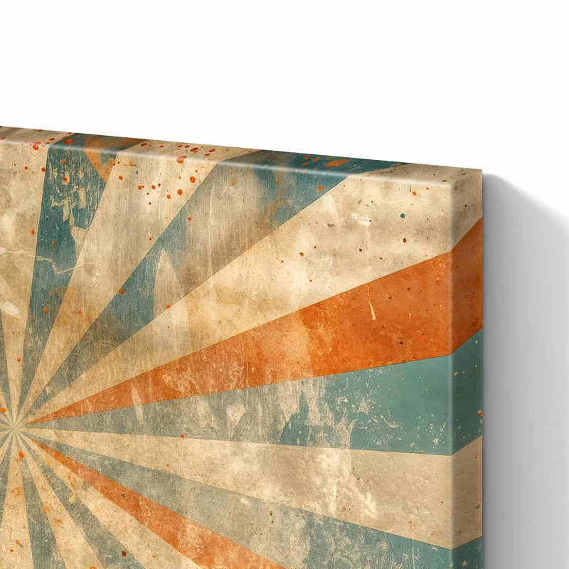 Metall Magnettafel - Strahlenkranz in Orange