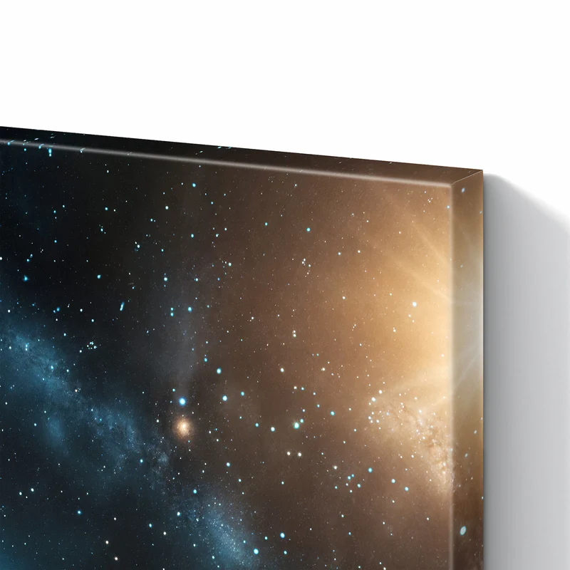 Metall Magnettafel - Erdrand im Sternenlicht