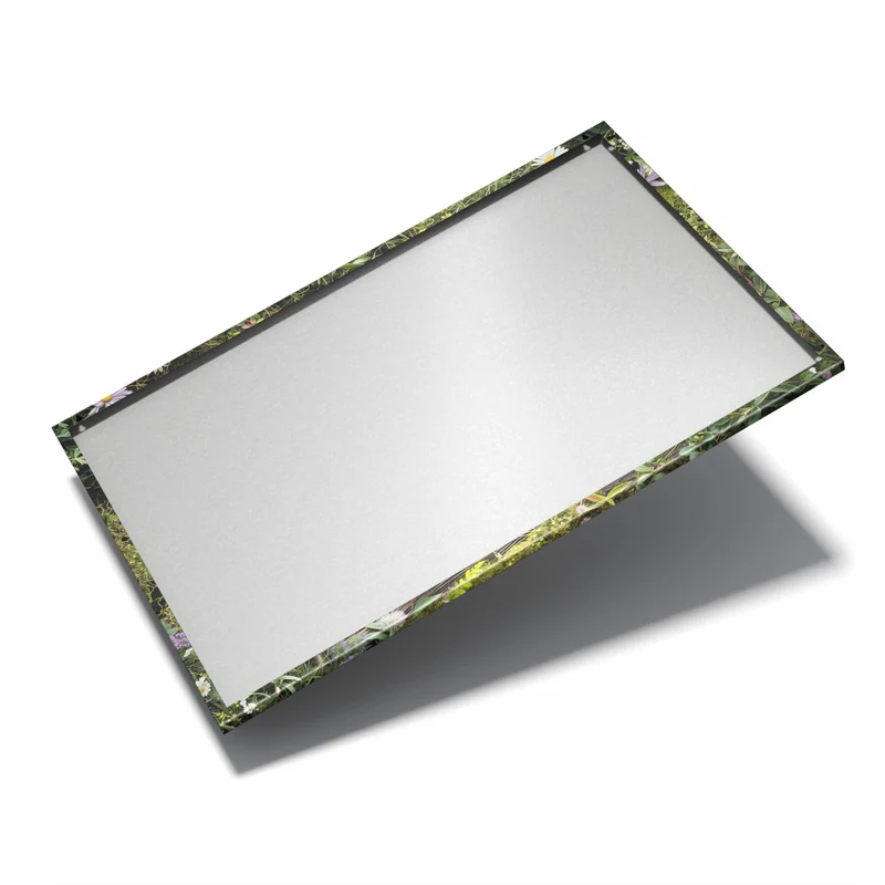 Metall Magnettafel - Wildblumen auf Holz