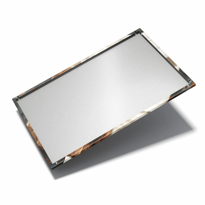 Metall Magnettafel - Rohes Steak auf Holz