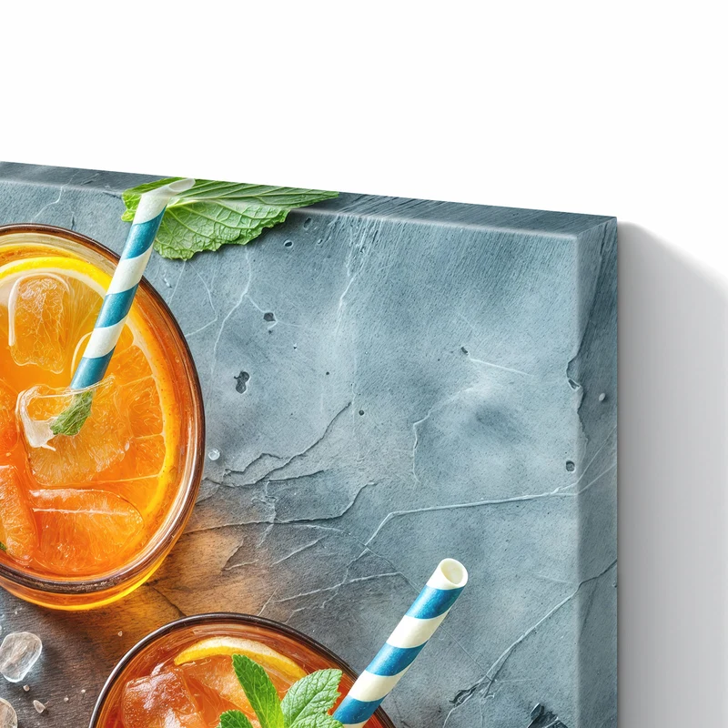 Metall Magnettafel - Drei Drinks mit Zitrone