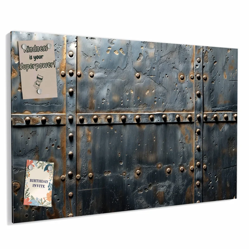 Metall Magnettafel - Stahl mit Nieten