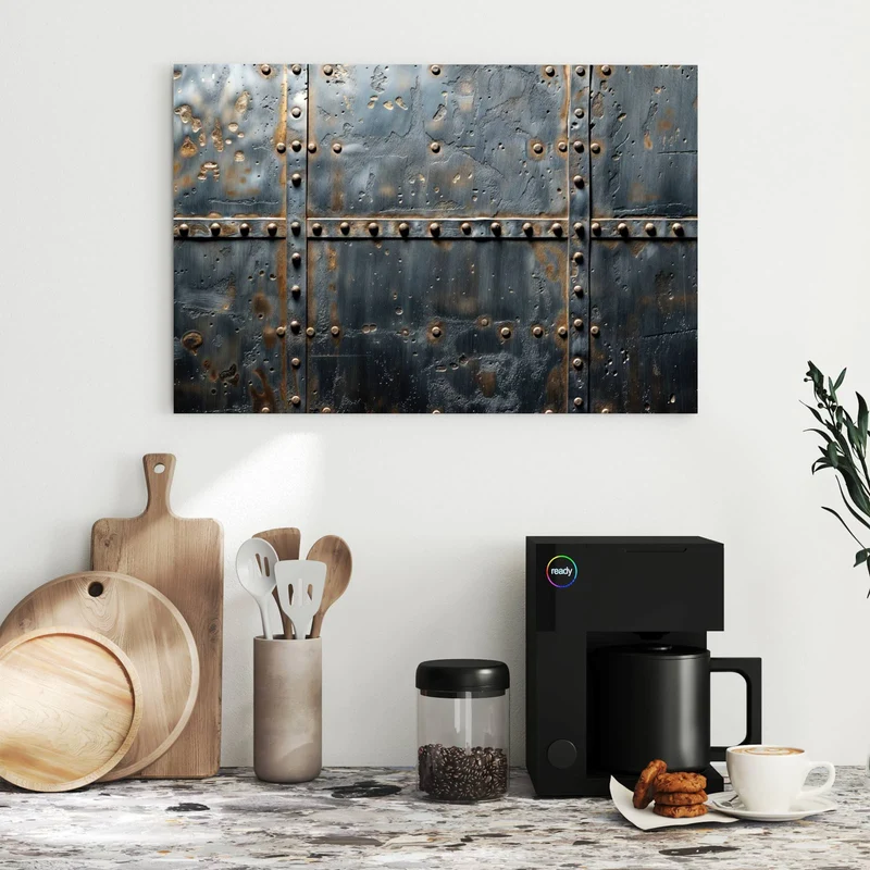 Metall Magnettafel - Stahl mit Nieten