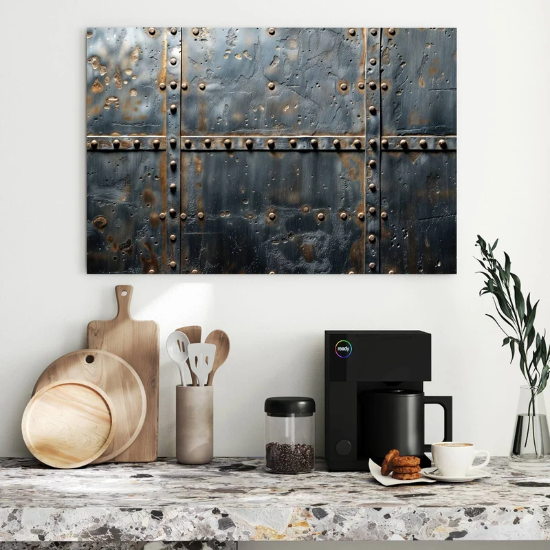 Metall Magnettafel - Stahl mit Nieten