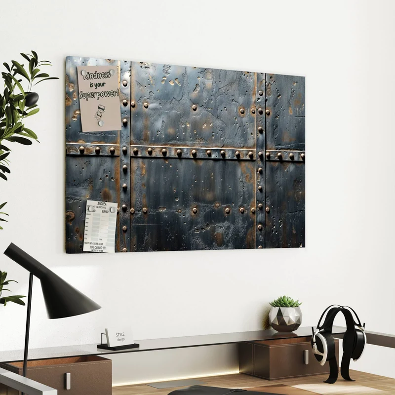 Metall Magnettafel - Stahl mit Nieten