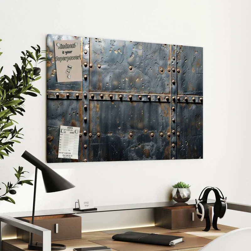 Metall Magnettafel - Stahl mit Nieten