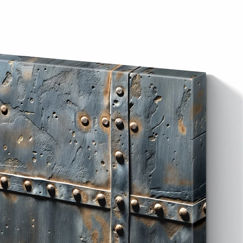 Metall Magnettafel - Stahl mit Nieten
