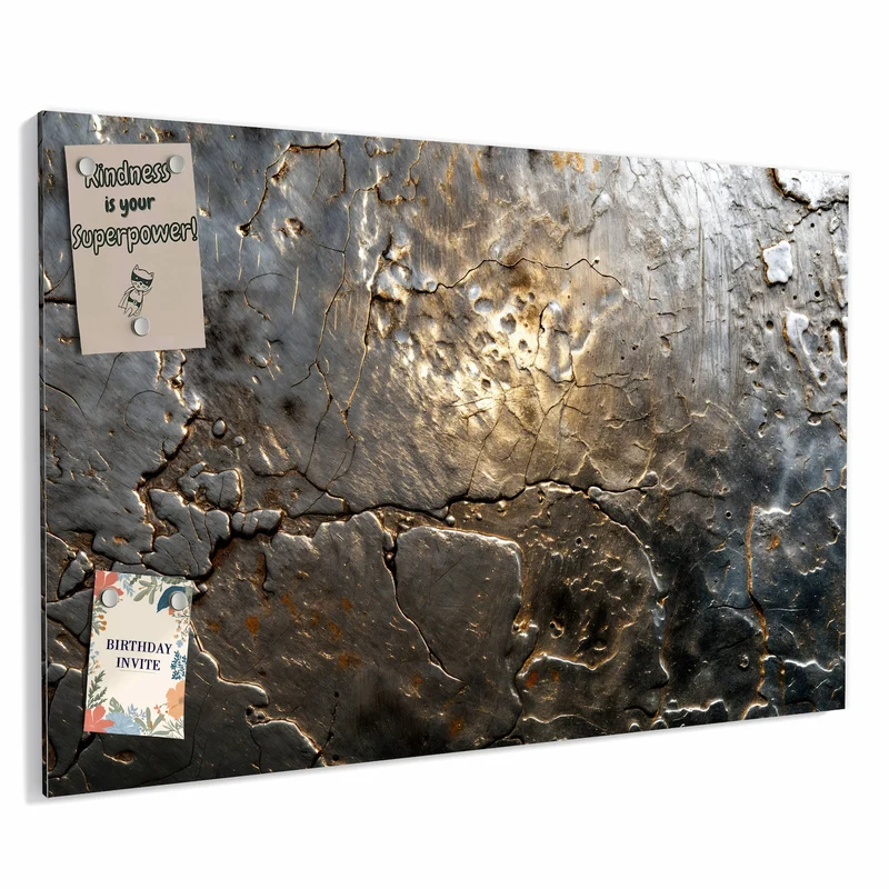 Metall Magnettafel - Rissiges Metall
