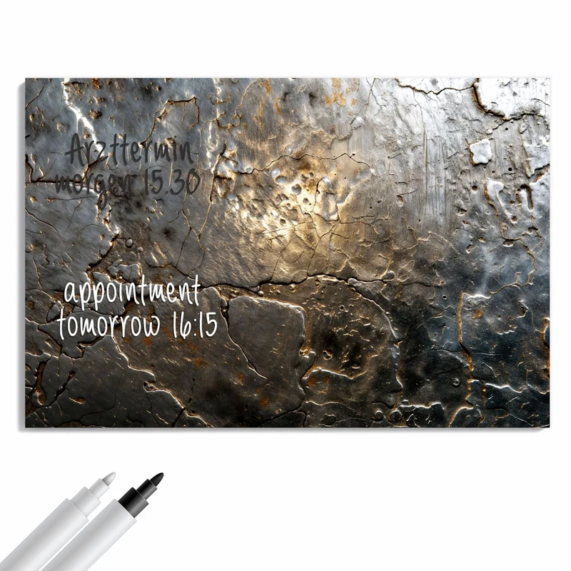 Metall Magnettafel - Rissiges Metall