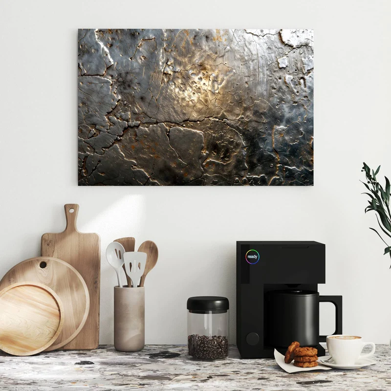 Metall Magnettafel - Rissiges Metall