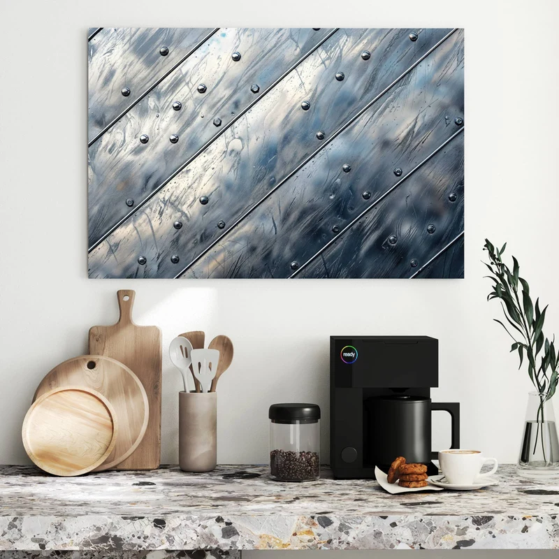 Metall Magnettafel - Diagonale Metallpaneele