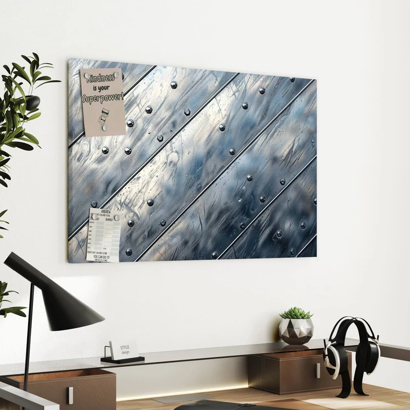 Metall Magnettafel - Diagonale Metallpaneele