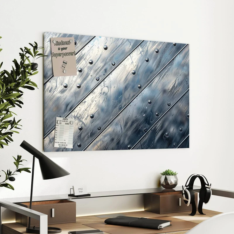 Metall Magnettafel - Diagonale Metallpaneele