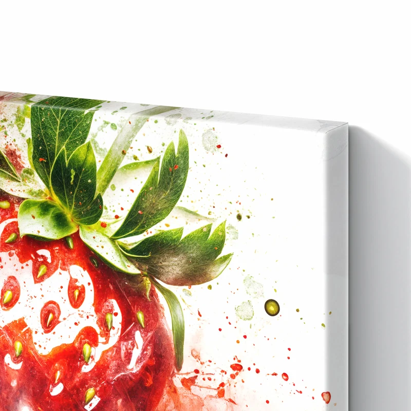 Metall Magnettafel - Erdbeere in Aquarell