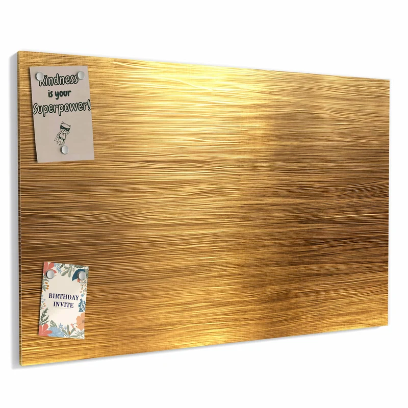 Metall Magnettafel - Gebürstetes Gold