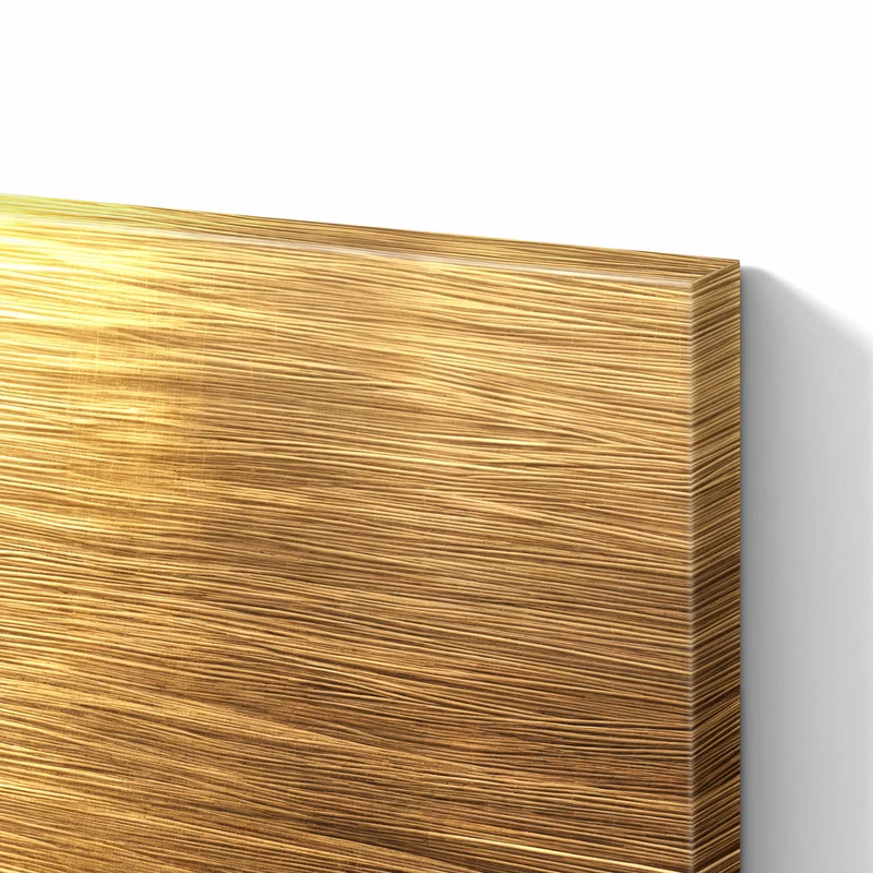 Metall Magnettafel - Gebürstetes Gold