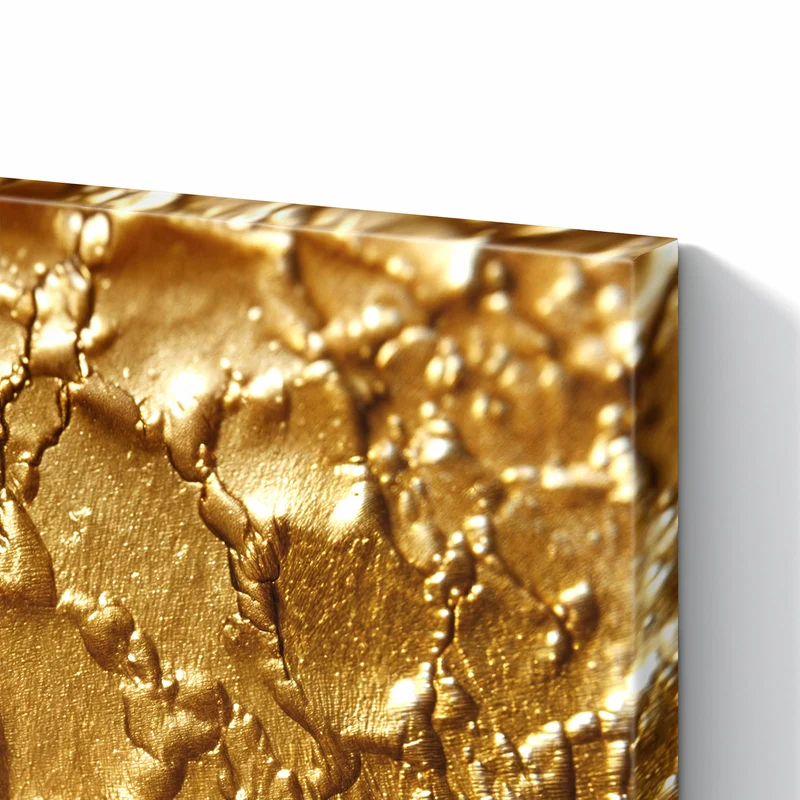 Metall Magnettafel - Rissiges Gold