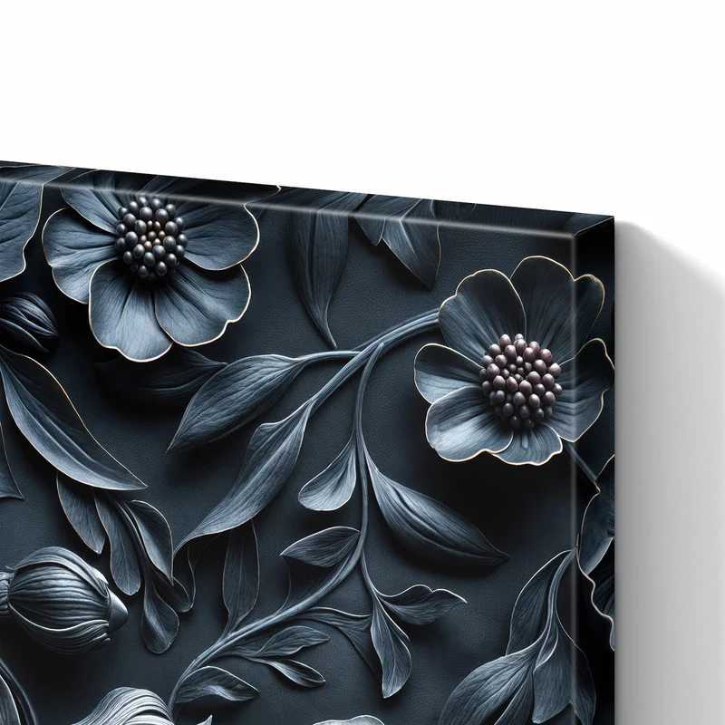 Metall Magnettafel - Relief in Anthrazitblau