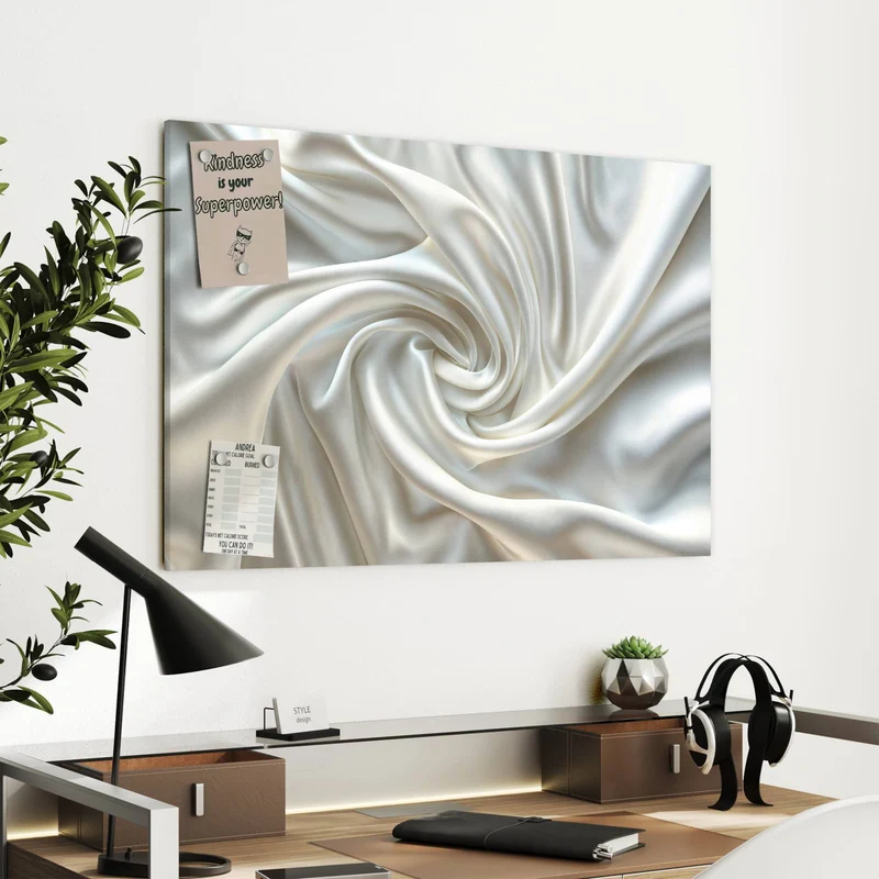 Metall Magnettafel - Seidene Textur