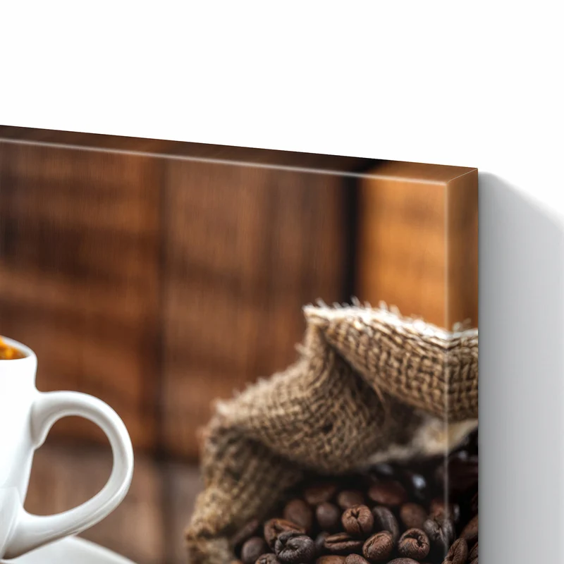 Metall Magnettafel - Dampfende Tasse Kaffee