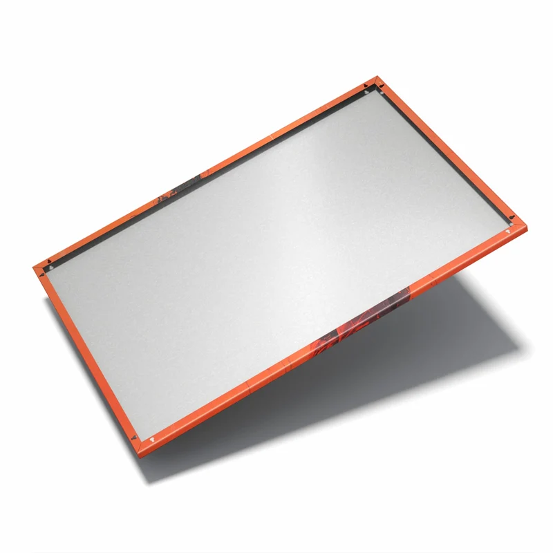 Metall Magnettafel - Silhouette vor Rot