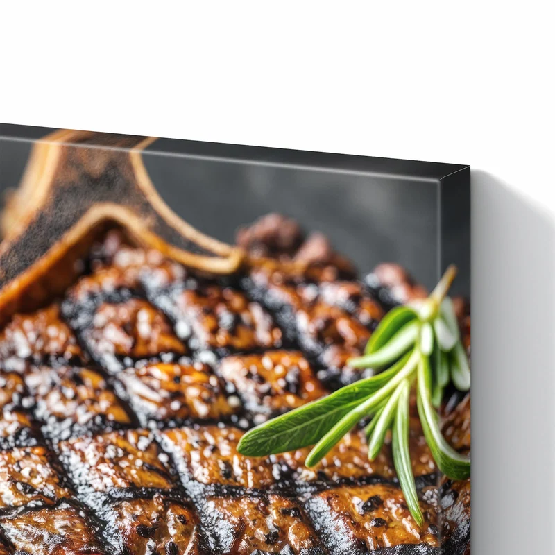 Metall Magnettafel - T-Bone-Steak vom Grill