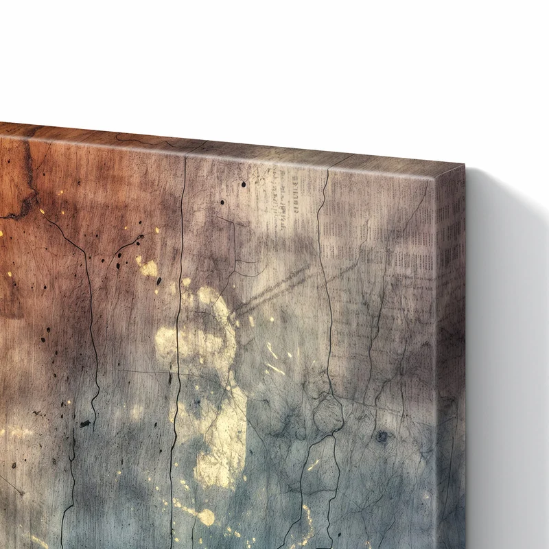 Metall Magnettafel - Rostrot und Blaugrau