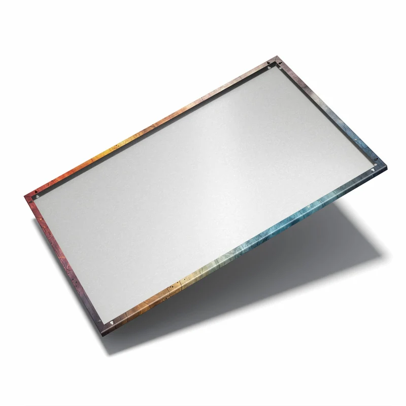 Metall Magnettafel - Rostrot und Blaugrau