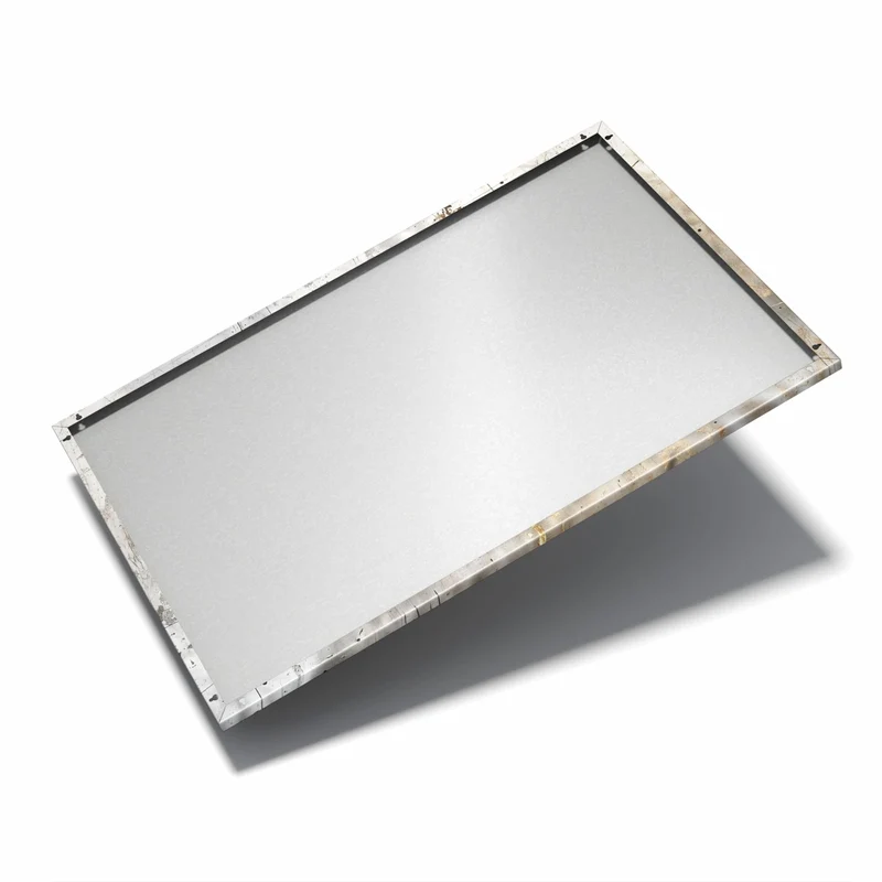 Metall Magnettafel - Goldspuren auf Silber