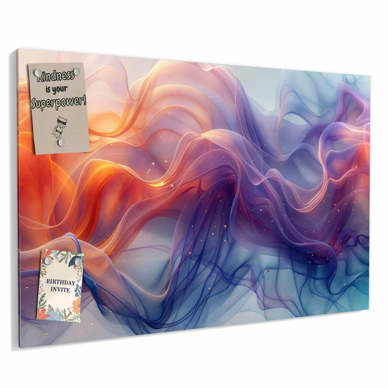 Metall Magnettafel - Seidenbänder in Orange