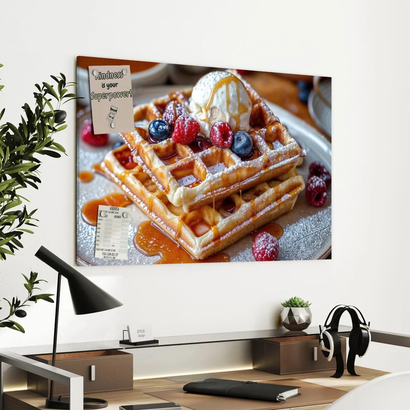 Metall Magnettafel - Belgische Waffeln