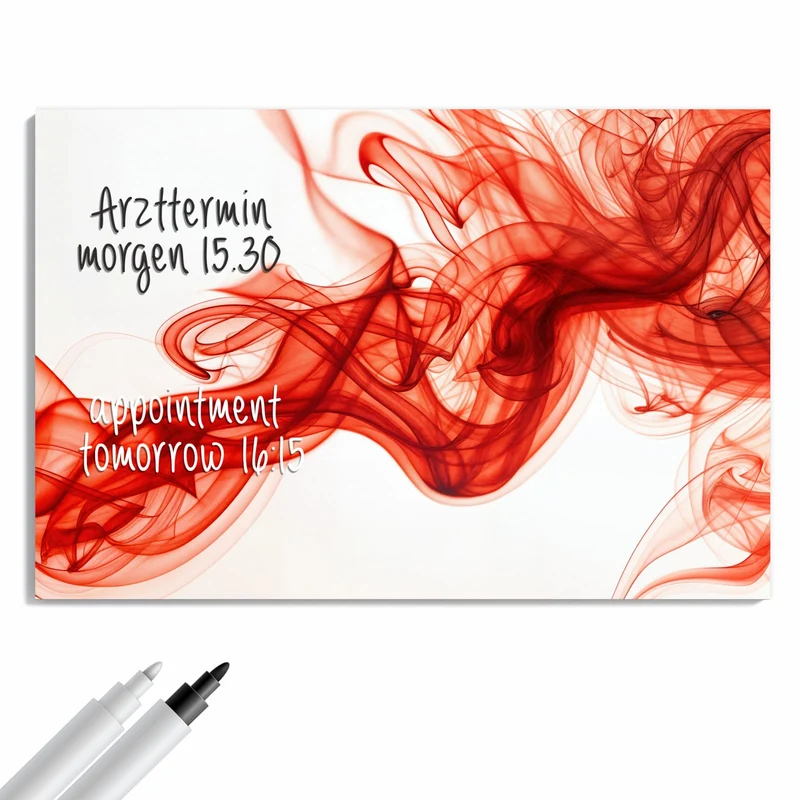 Metall Magnettafel - Abstrakter Rauch