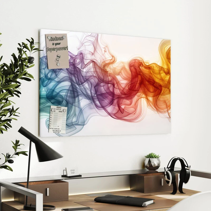 Metall Magnettafel - Bunte Wirbel