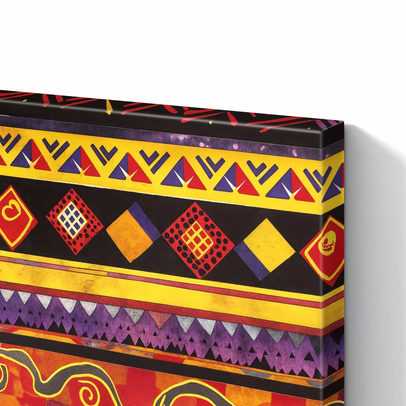 Metall Magnettafel - Ethno Muster in Rot