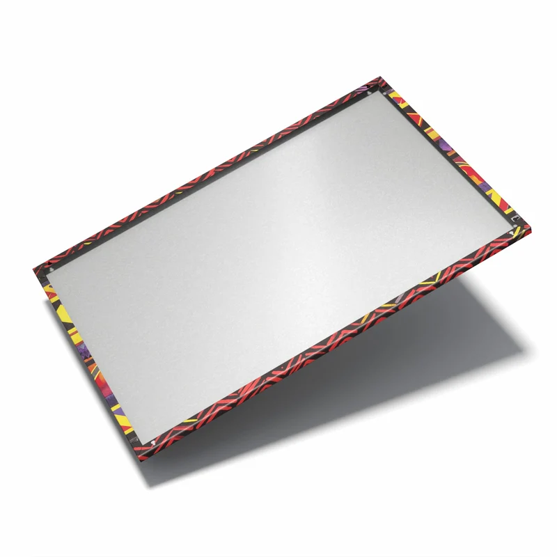 Metall Magnettafel - Ethno Muster in Rot