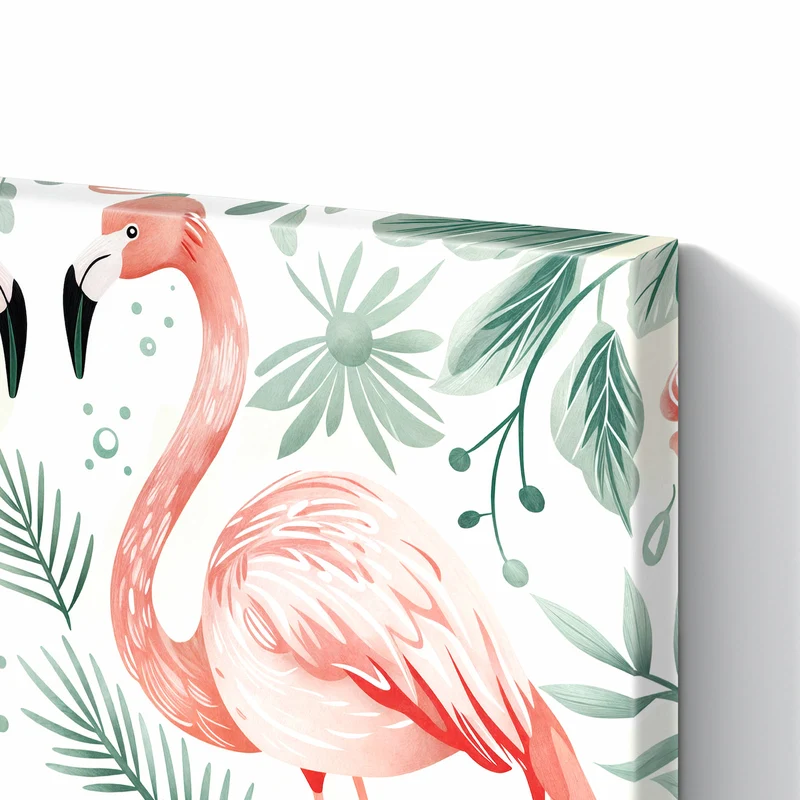 Metall Magnettafel - Flamingos in Pastell
